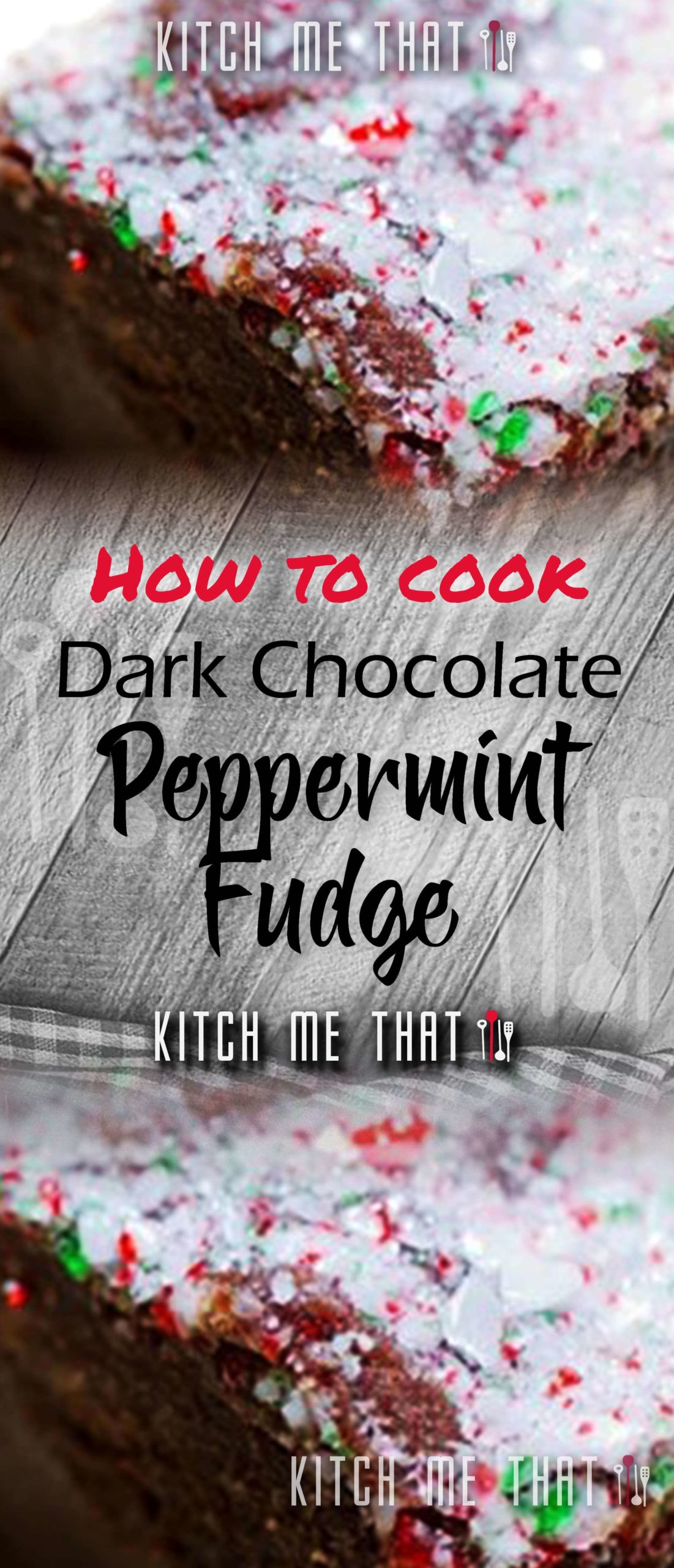 Dark Chocolate Peppermint Fudge