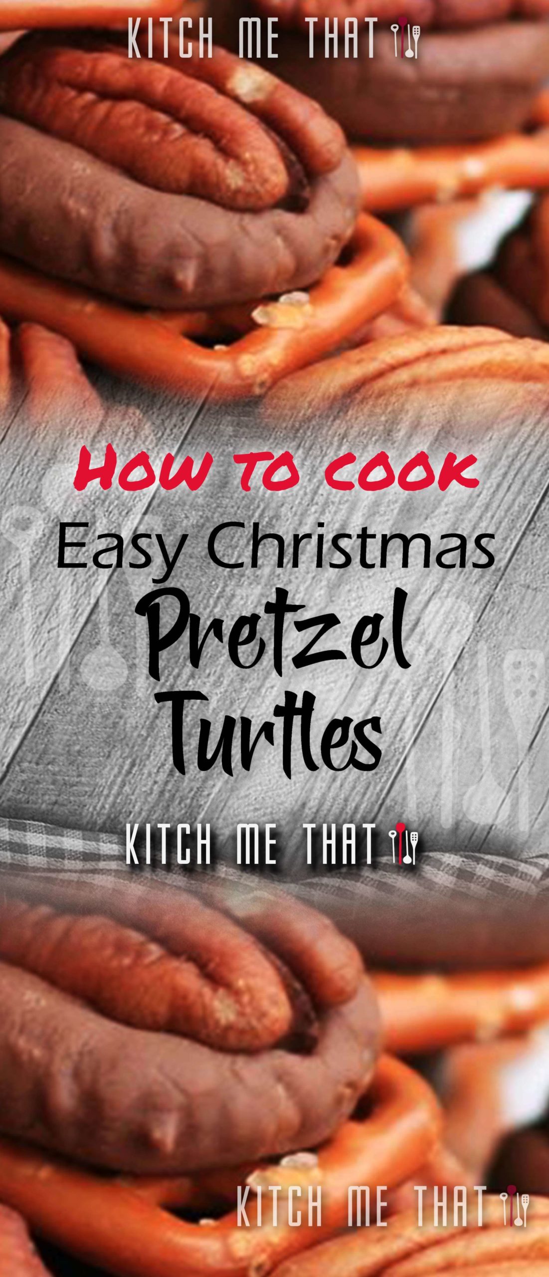 Easy Christmas Pretzel Turtles