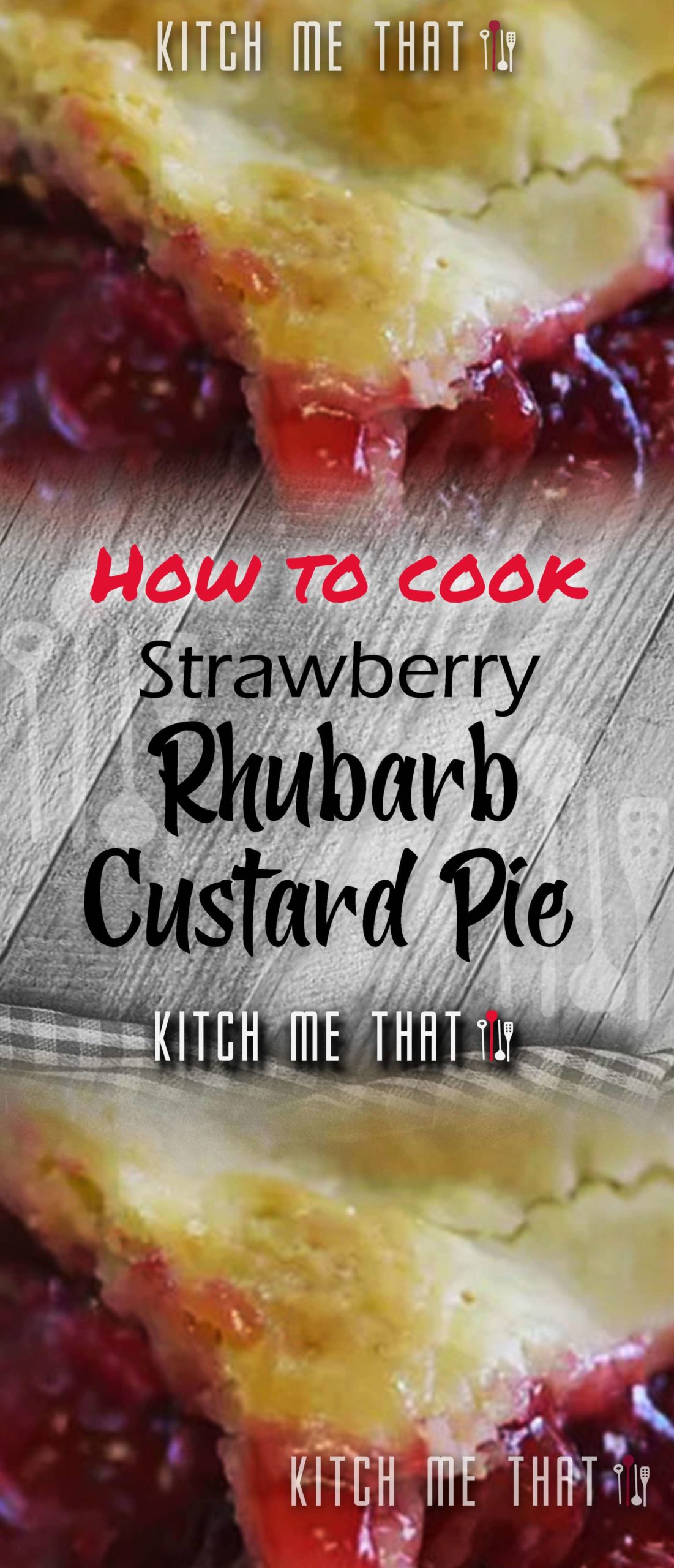 Fresh Strawberry Rhubarb Custard Pie