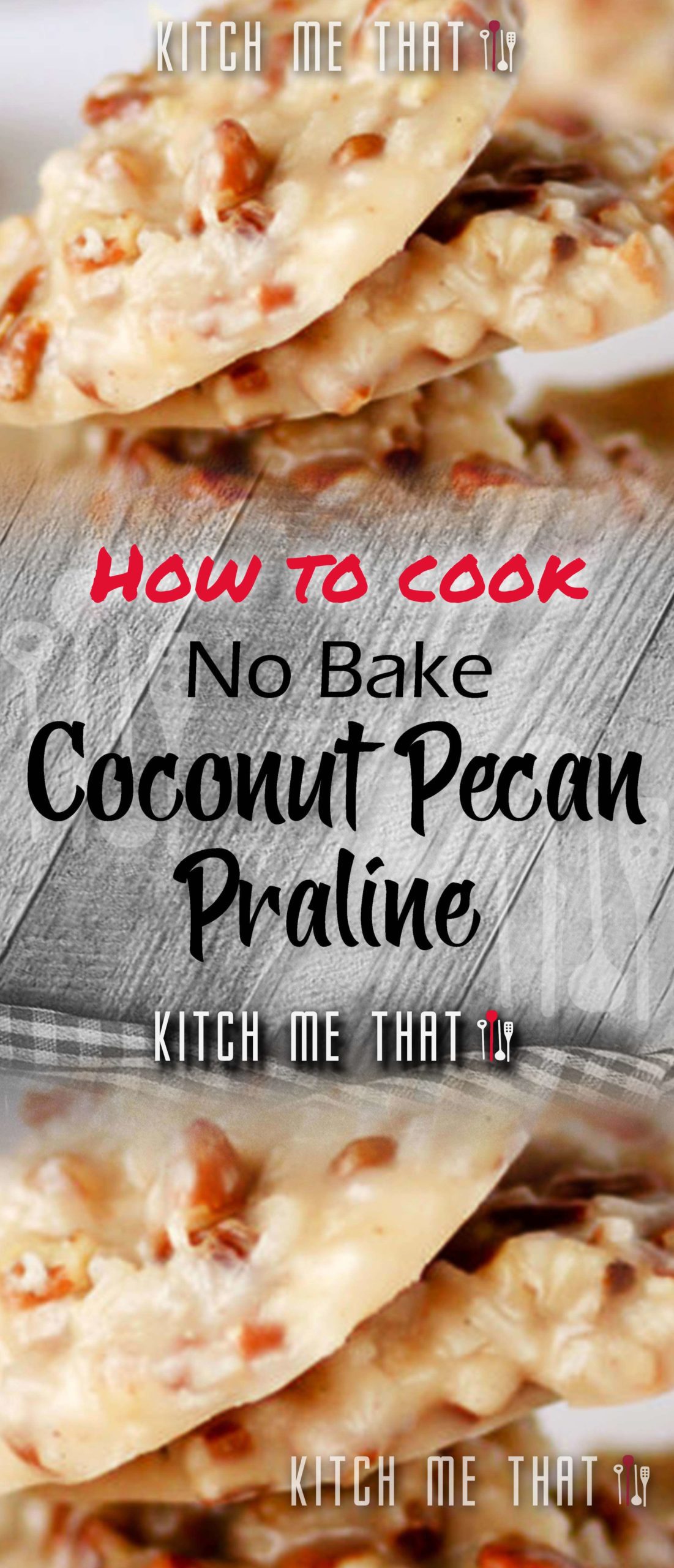 No Bake Coconut Pecan Praline Cookies
