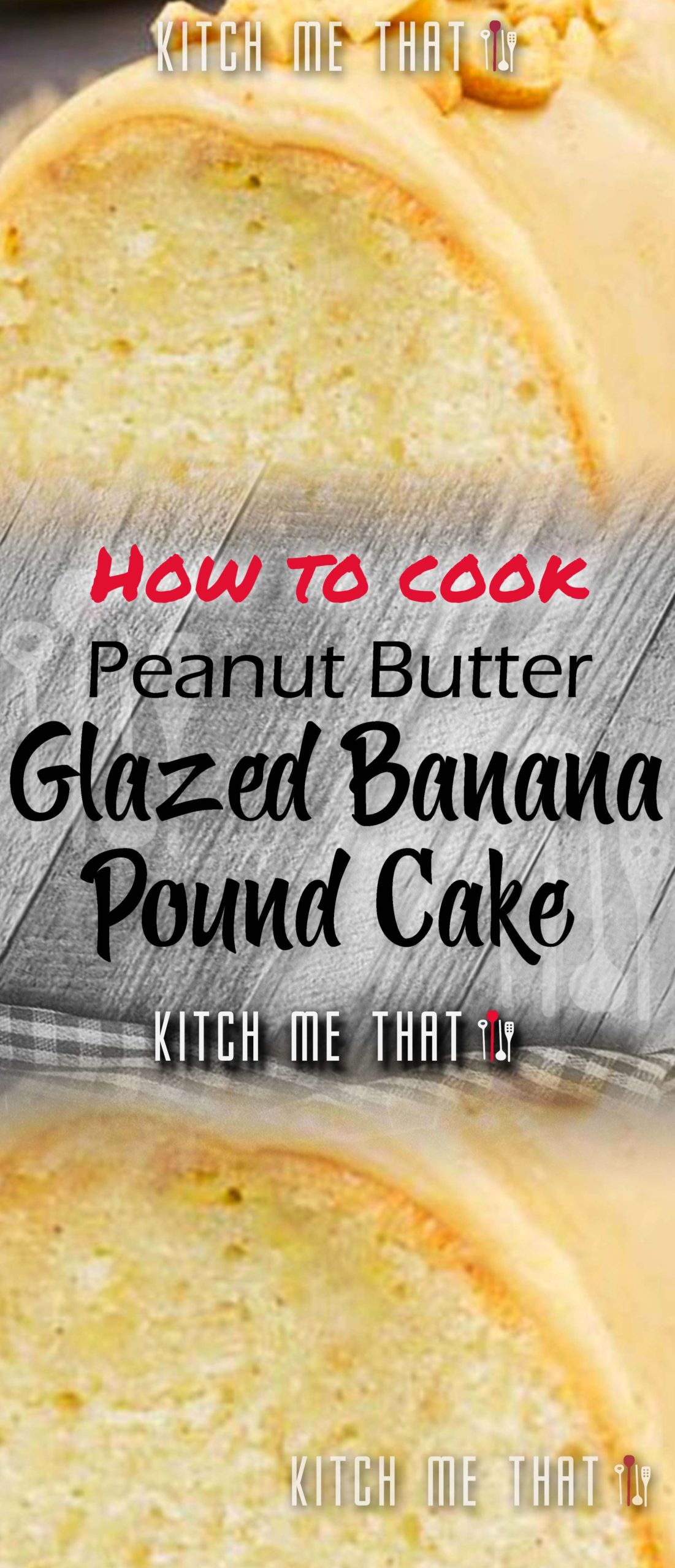 Peanut Butter Glazed Banana Pound Cake