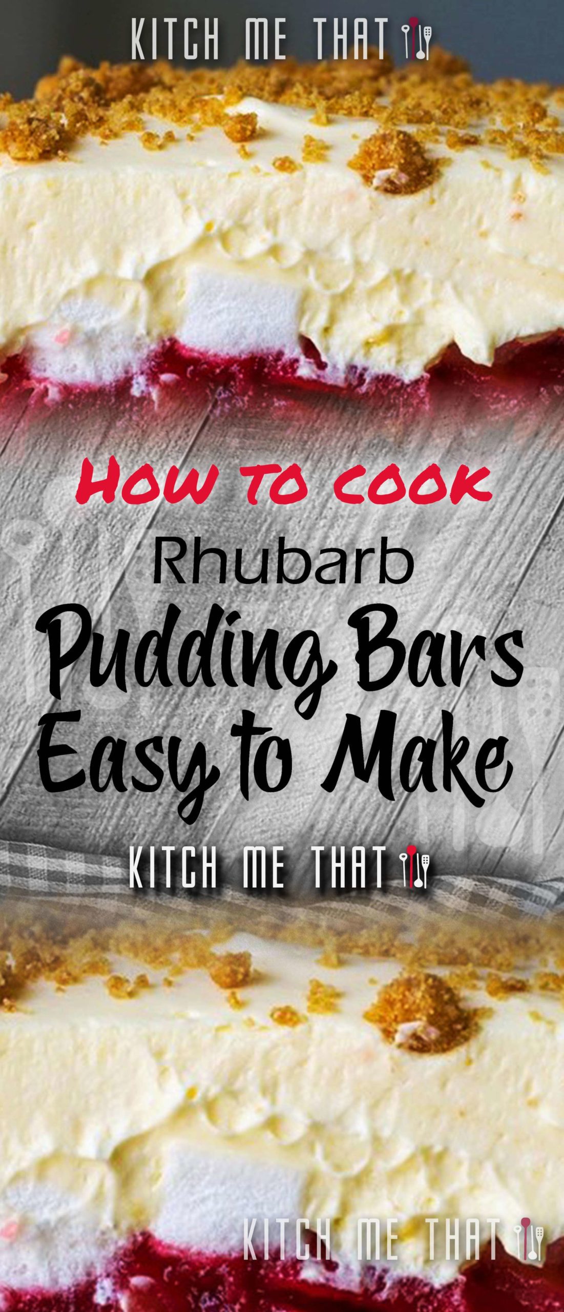 Rhubarb Pudding Bars
