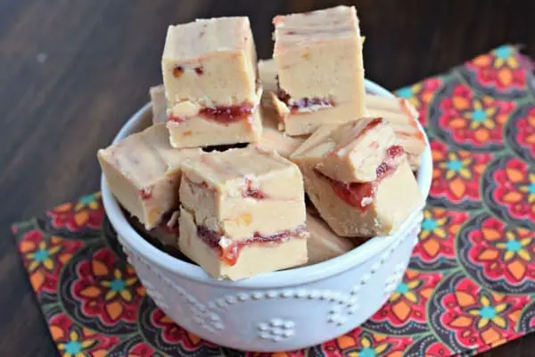 (dairy free friendly) PB&J Fudge