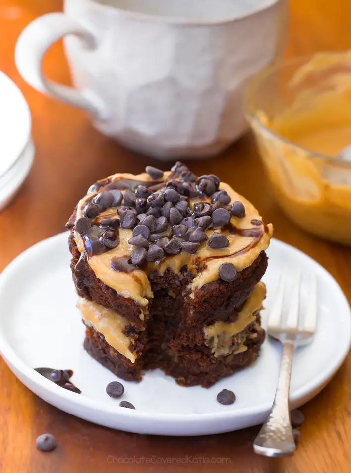 Chocolate Peanut Butter Single Serve Cake