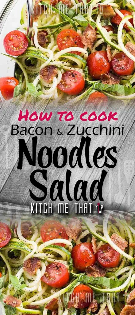 Bacon And Zucchini Noodles Salad 2024 | Health & Diet, Low Carb, Low Fat, Uncategorized