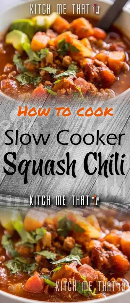 Slow Cooker [ Winter ] Squash Chili 2024 | Under 300 Calories