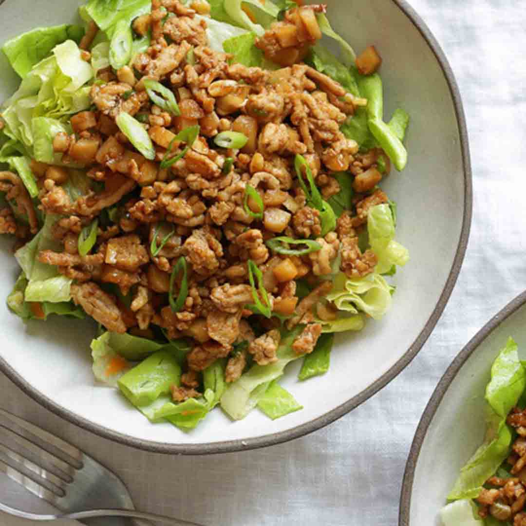 Asian Lettuce Wrap Chicken Chopped Salad [Skinnyfied]