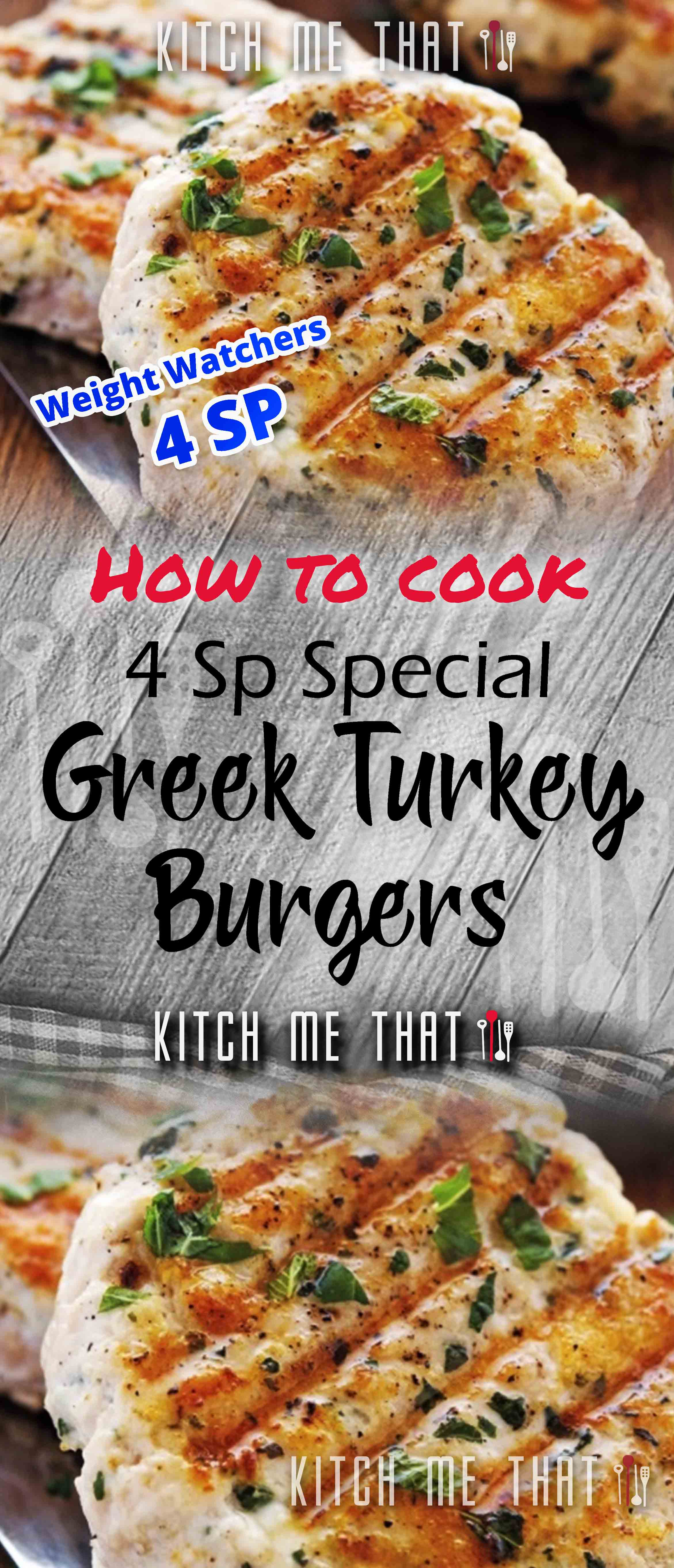 Exclusive 4 Smartpoints Special Greek Turkey Burgers NEW 2021