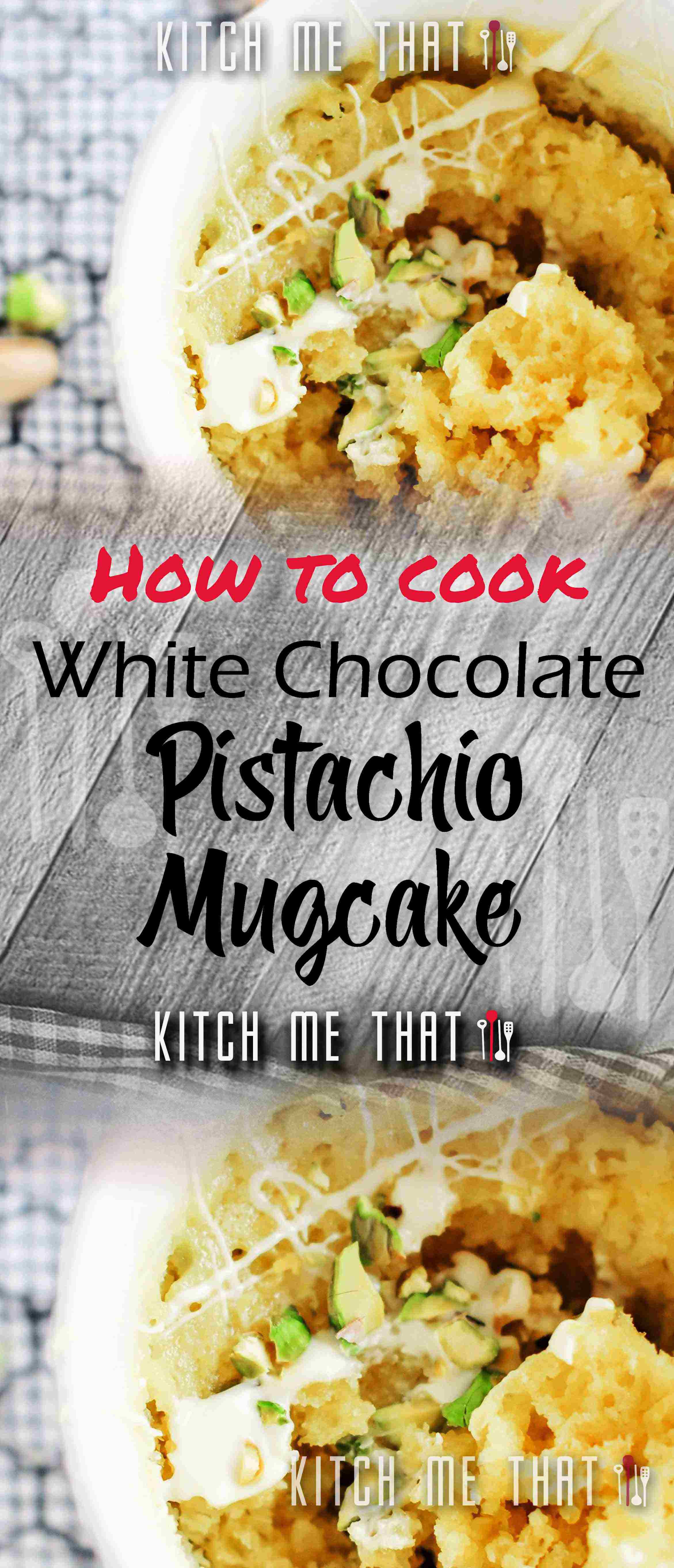 White Chocolate Pistachio Mugcake {Under 5 Min}