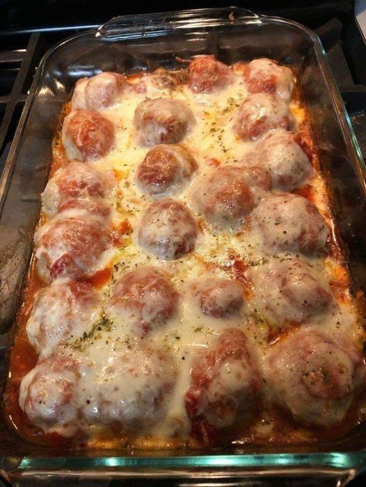 Dump and Bake Meatball Casserole 