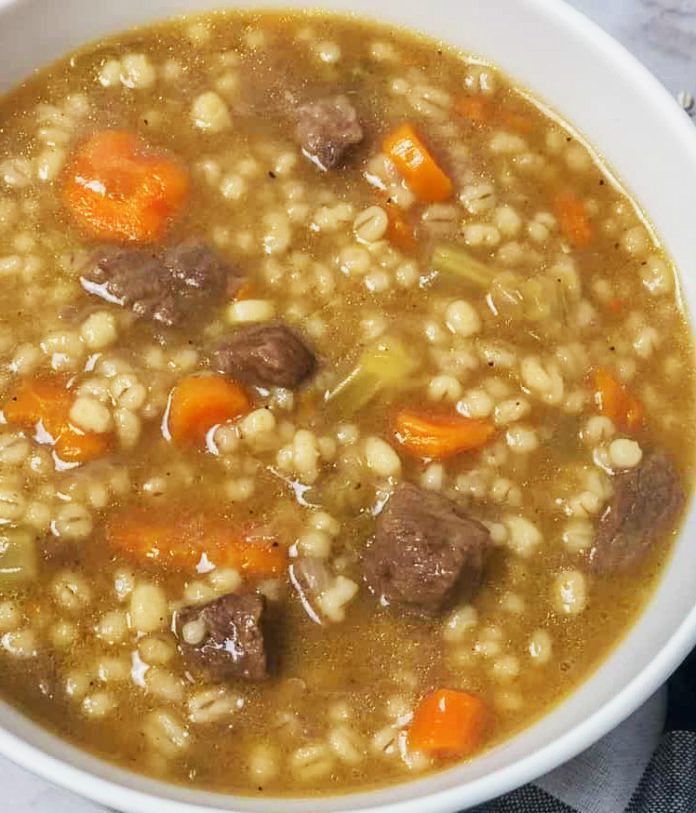 Best Ever Beef And Barley Soup !!
