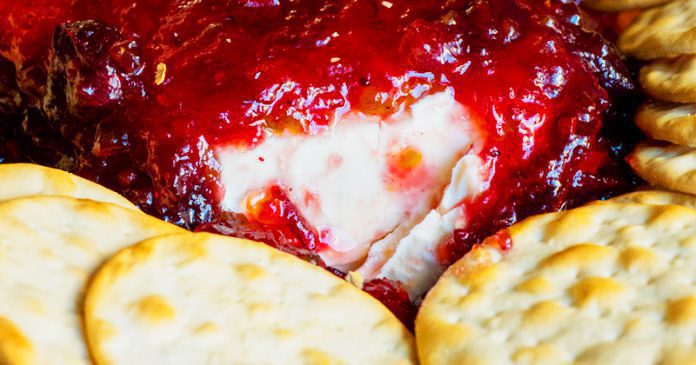 Cranberry Pepper Jelly Cheese Dip !!
