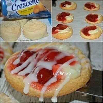 Mini Cherry Cheese Danishes