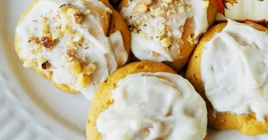 Pumpkin Cookies With Cream Cheese Frosting (The World’S Best!)