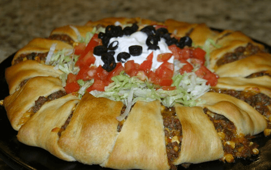 Pillsbury’s Crescent Roll Taco Bake