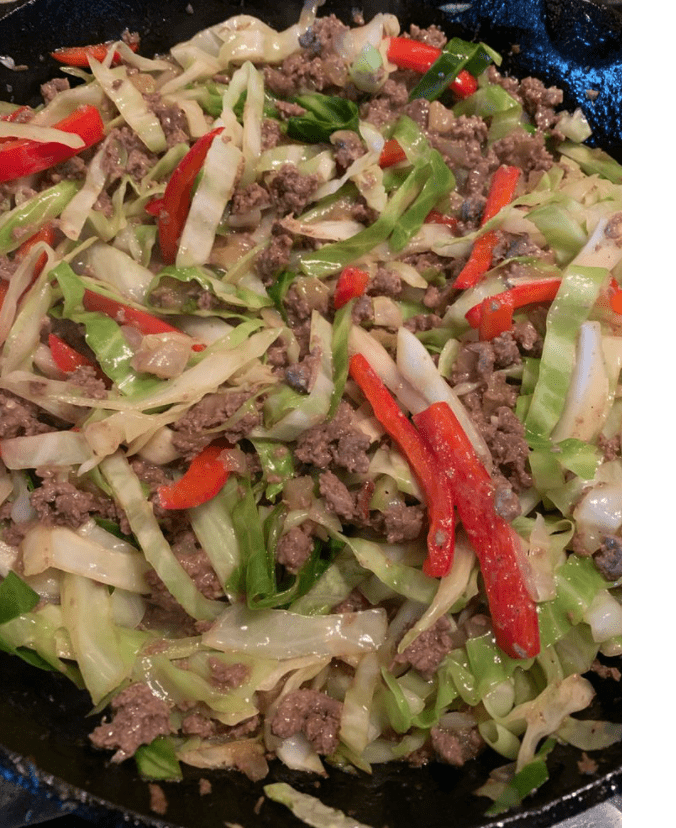 Black Pepper Beef and Cabbage Stir Fry