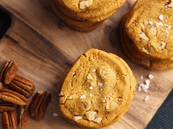 Salted Brown Butter Pecan Cookies