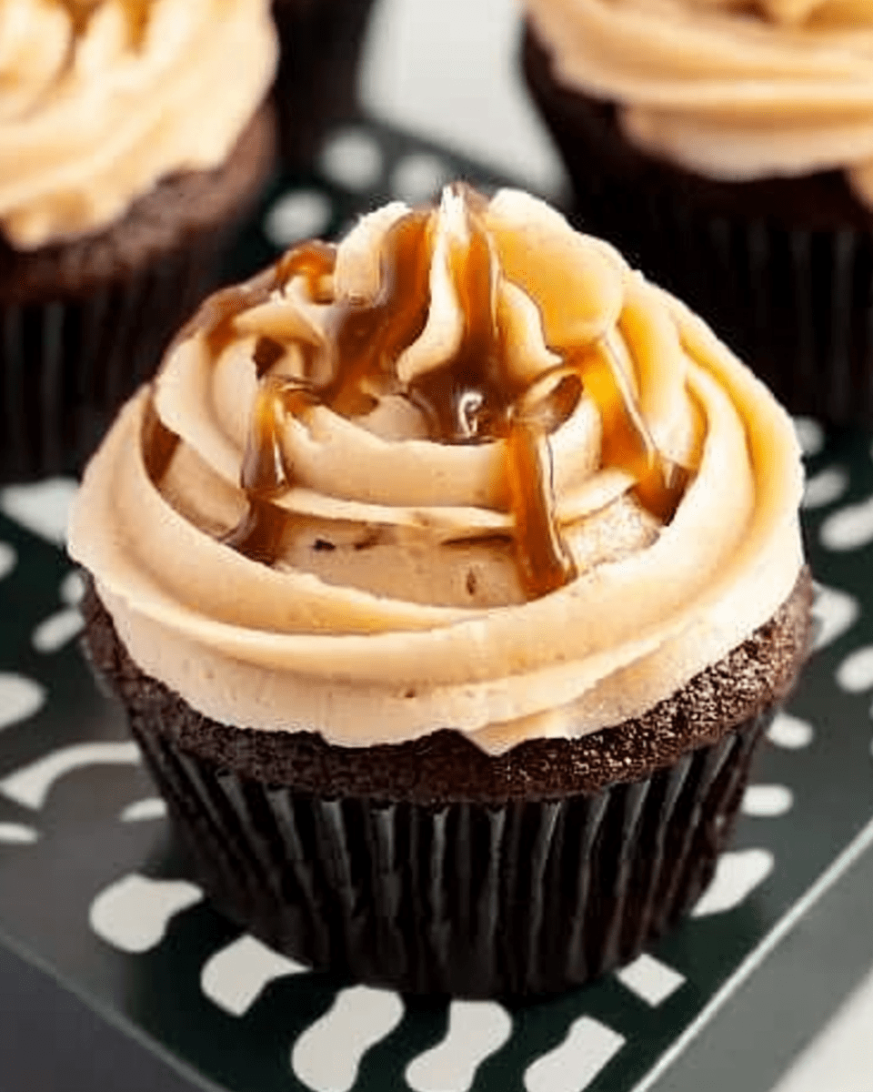 Almond Cupcake With Salted Caramel Buttercream Frosting !!