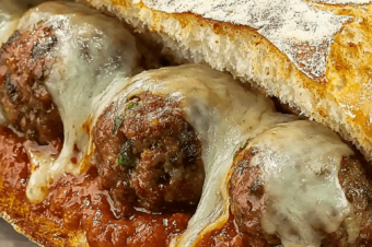 Homemade Meatball Sandwich