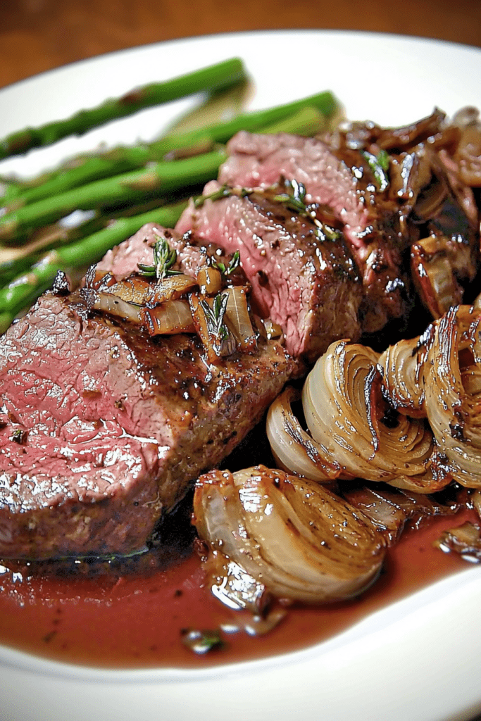 Beef Tenderloin With Roasted Shallots