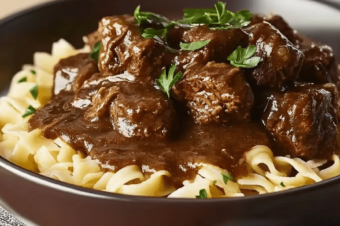 Slow-simmered Beef Tips and Gravy
