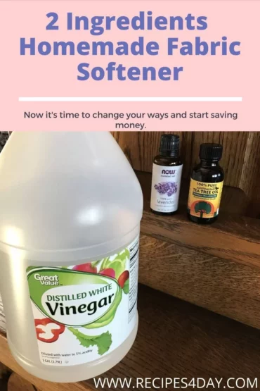 2 Ingredients Homemade Fabric Softener