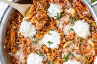 30 Min Skinny Skillet Lasagna