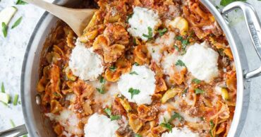 30 Min Skinny Skillet Lasagna