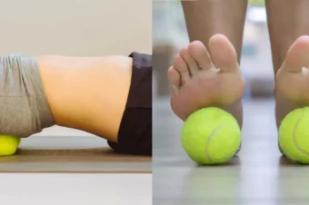 Simple Exercises With A Tennis Ball To Relieve Neck, Back, Shoulder, Or Feet Pain