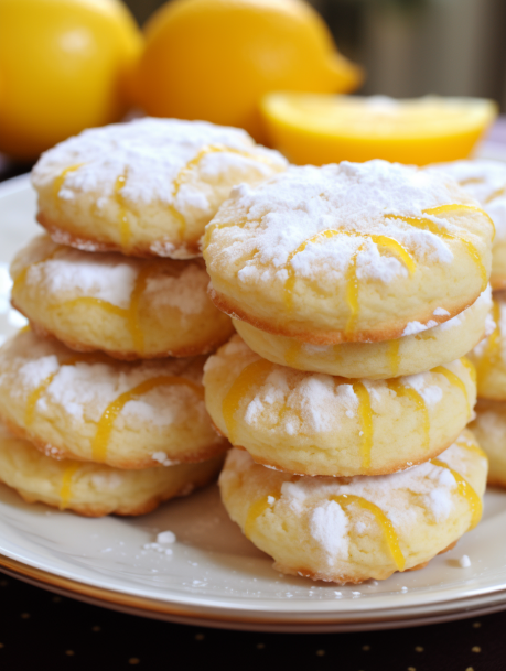 Tangy Lemon Pound Cake Cookies