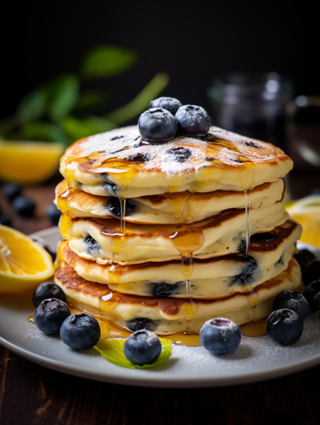 Lemon Blueberry Pancakes  Recipe !!