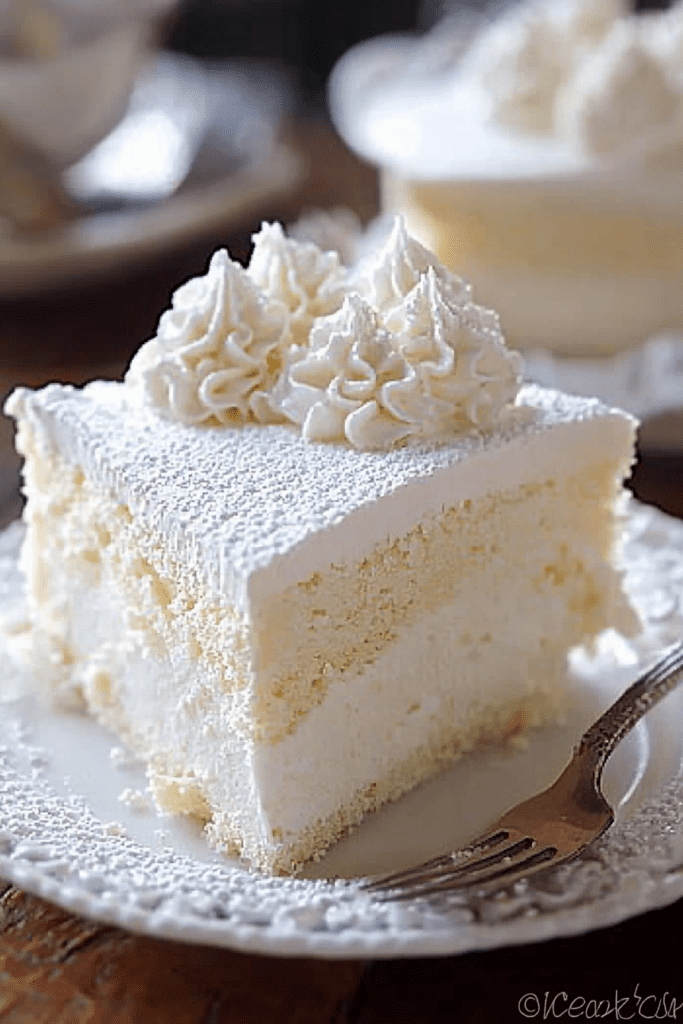 Old Fashioned Heavenly White Cake !!