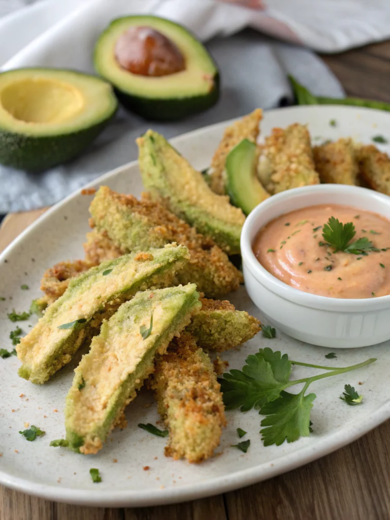 Crispy Healthy Baked Avocado Fries