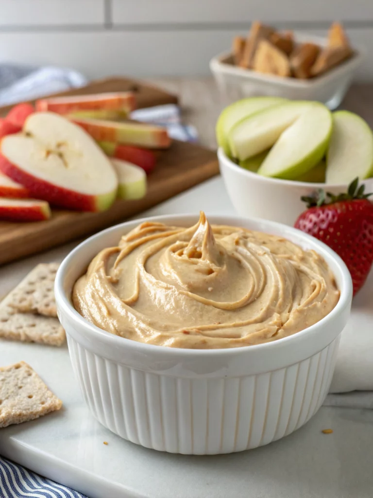 Easy Healthy Snacking Peanut Butter Yogurt Dip